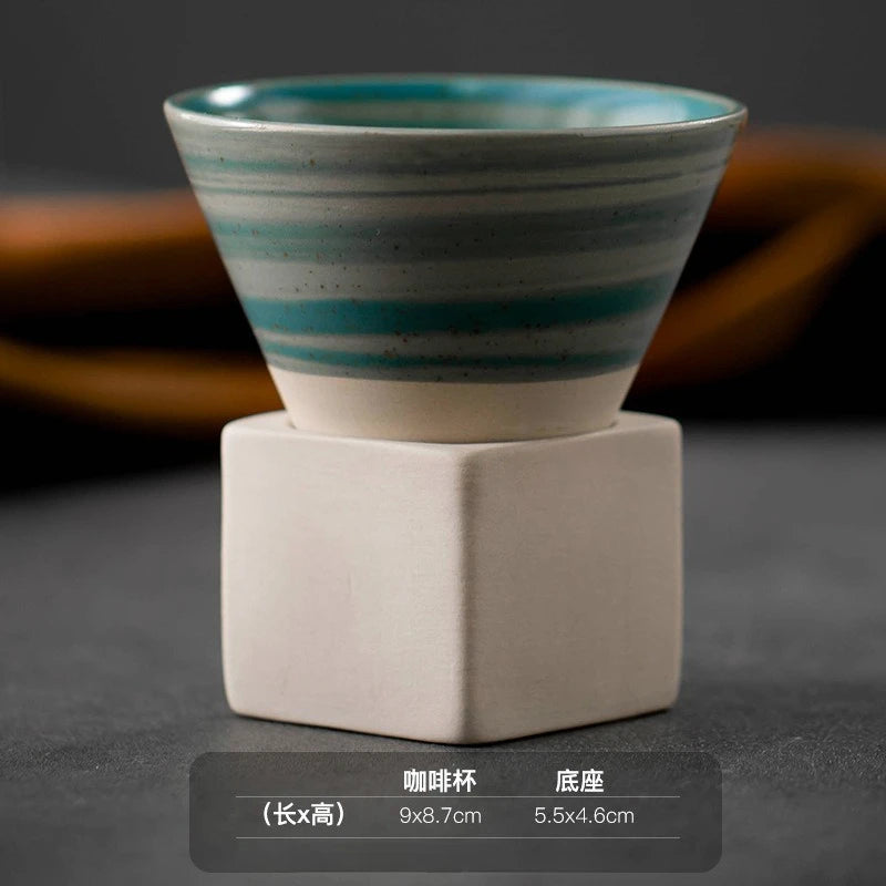 Xícara de Cerâmica Cone Japonesa Retrô para Café