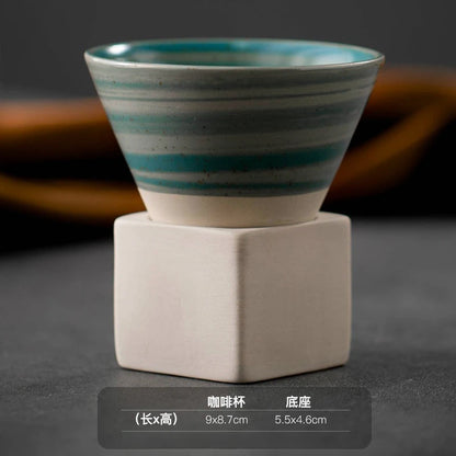 Xícara de Cerâmica Cone Japonesa Retrô para Café