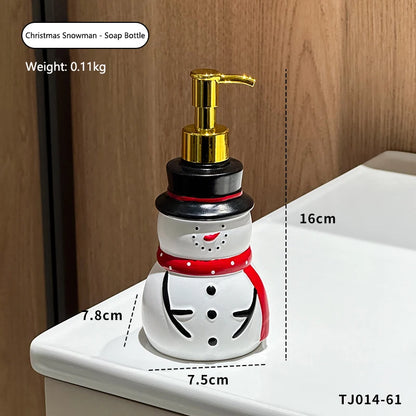Dispenser de sabonete líquido de Natal em resina