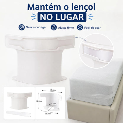 Fixador para lençol mantendo o tecido firme e alinhado