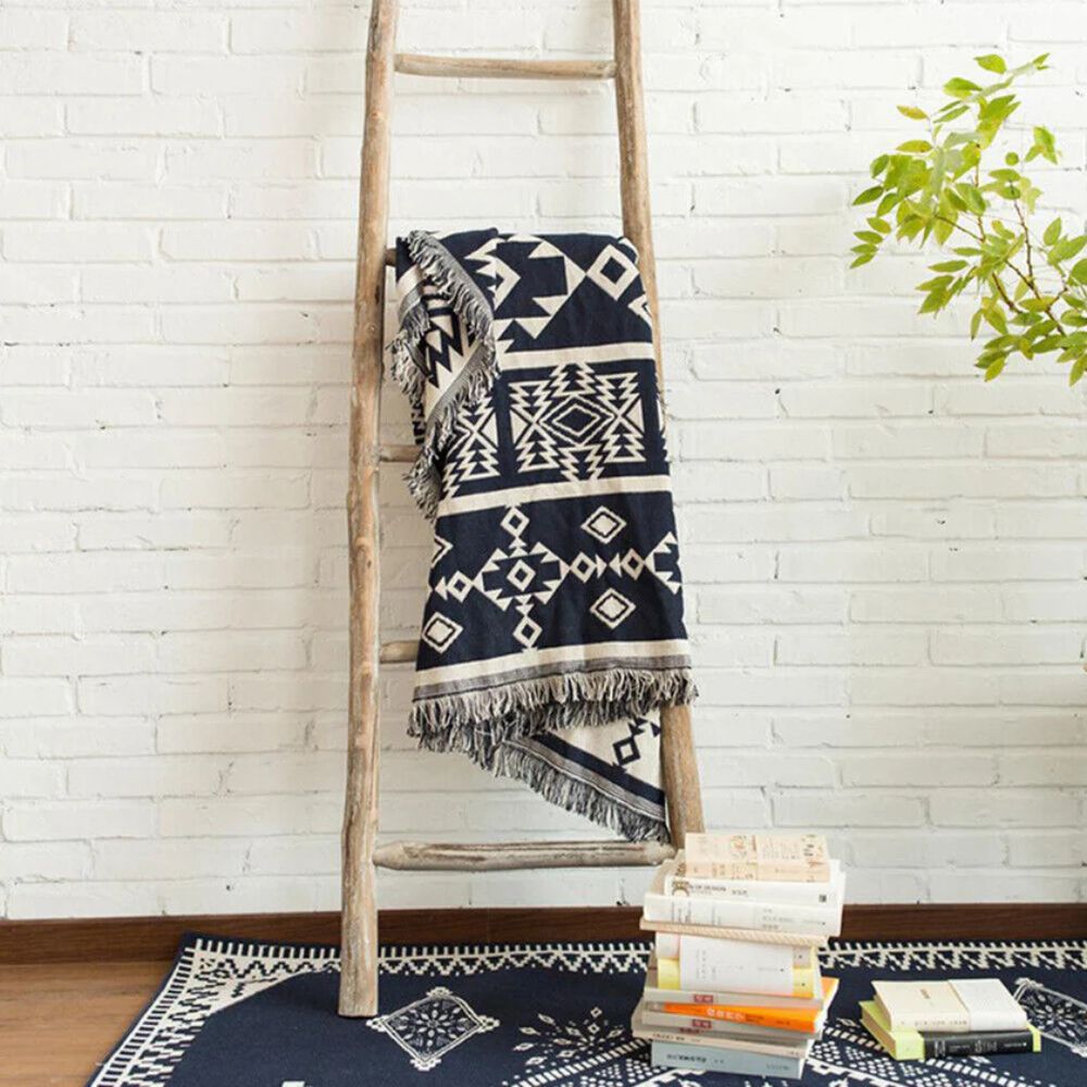 Manta boho reversível Nomad detalhe do tecido