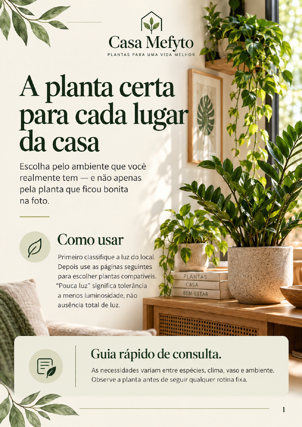 A planta certa para cada lugar da casa