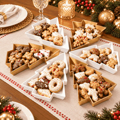 Kit 6 Tigelas Árvore de Natal Empilháveis