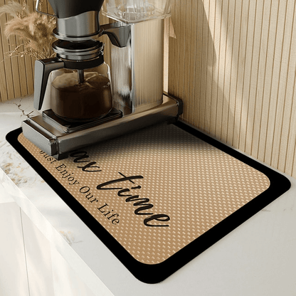 Tapete Ultra Absorvente Estampado - Cozinha - absorção rápida, acessórios de cozinha, anti-bacteriano, antiderrapante, bar, cafeteira, café, cantinho do café, cantinhodocafe, cozinha, drenagem de água, durável, estampado, higiene, lavagem de louças, Lavanderia, lavável, limpeza, louças, organização, resistente à água, secagem de louças, solução de secagem, tapete de pia, tapete de secagem de pratos, tapete escorredor de louça, ultra absorvente, utensílios de cozinha, utilidade doméstica