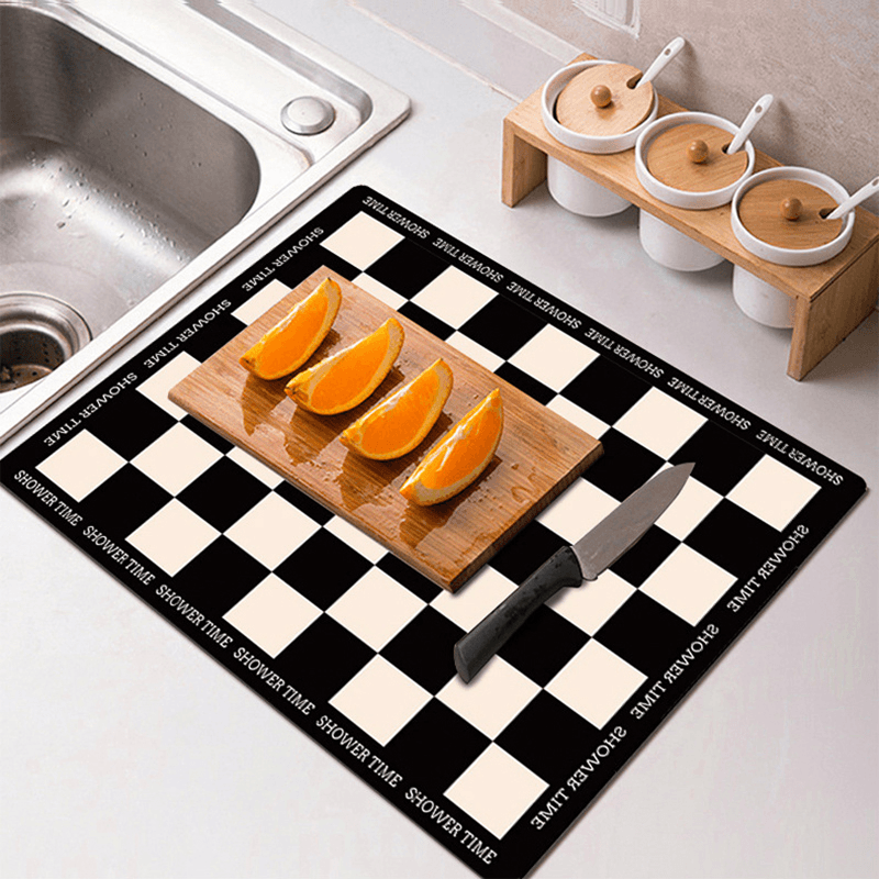Tapete Ultra Absorvente Estampado - Cozinha - absorção rápida, acessórios de cozinha, anti-bacteriano, antiderrapante, bar, cafeteira, café, cantinho do café, cantinhodocafe, cozinha, drenagem de água, durável, estampado, higiene, lavagem de louças, Lavanderia, lavável, limpeza, louças, organização, resistente à água, secagem de louças, solução de secagem, tapete de pia, tapete de secagem de pratos, tapete escorredor de louça, ultra absorvente, utensílios de cozinha, utilidade doméstica