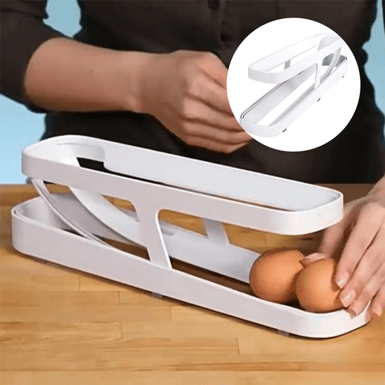 Porta ovos com rolagem automática