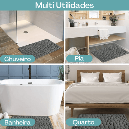 Tapete macio para banheiro Absorvente, Impermeável e Antiderrapante - Utilidades - banheiro, casa, cozinha, Lavanderia, suacasa, utilidade doméstica, utilidadedomestica, utilidades - Casa Mefyto - Tapete macio para banheiro Absorvente, Impermeável e Antiderrapante