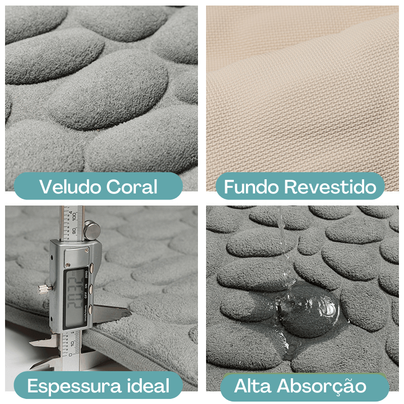 Tapete macio para banheiro Absorvente, Impermeável e Antiderrapante - Utilidades - banheiro, casa, cozinha, Lavanderia, suacasa, utilidade doméstica, utilidadedomestica, utilidades - Casa Mefyto - Tapete macio para banheiro Absorvente, Impermeável e Antiderrapante