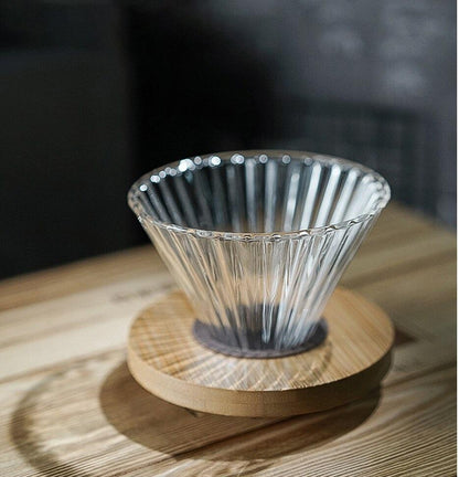 Suporte Filtro de Café V60 de Vidro e Madeira - Cozinha - borossilicato, café, cantinho do café, cantinhodocafe, casa, cozinha, filtro, mesa, mesa posta, outonoinverno, promoção, rainbow, utilidade, utilidade doméstica, utilidadedomestica, vidro - Casa Mefyto - Suporte Filtro de Café V60 de Vidro e Madeira